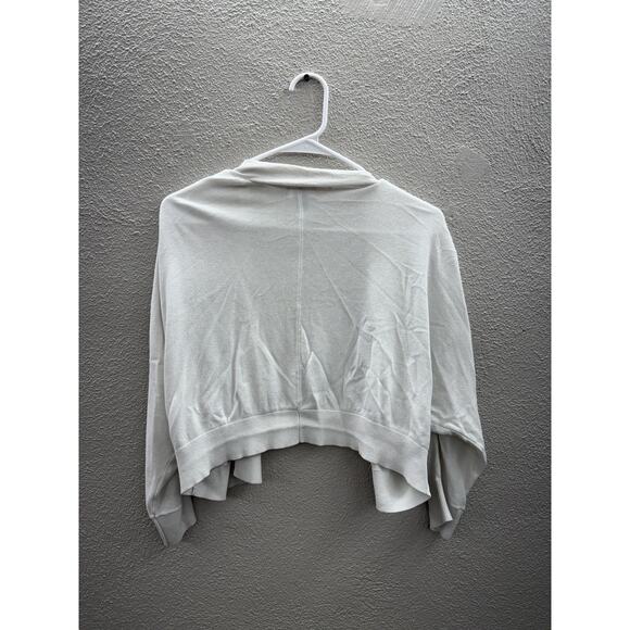 Old Navy Womens Cardigan Size Large White Open Front 3/4 Sleeve Cropped - Picture 6 of 10